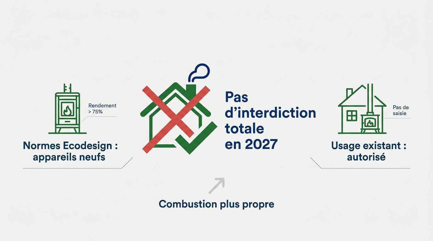 Poêle à bois moderne et écologique