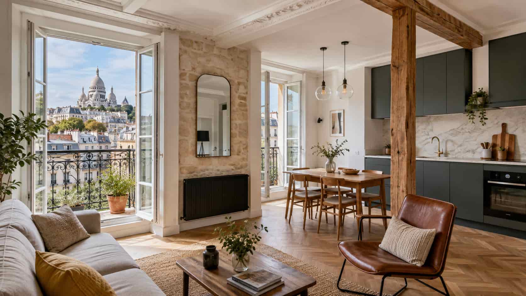 Un appartement rénové à Montmartre.